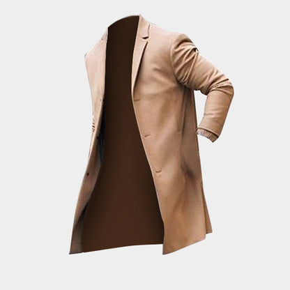 Slim disposable fashion midi fit trench coats for athletic, slim men.